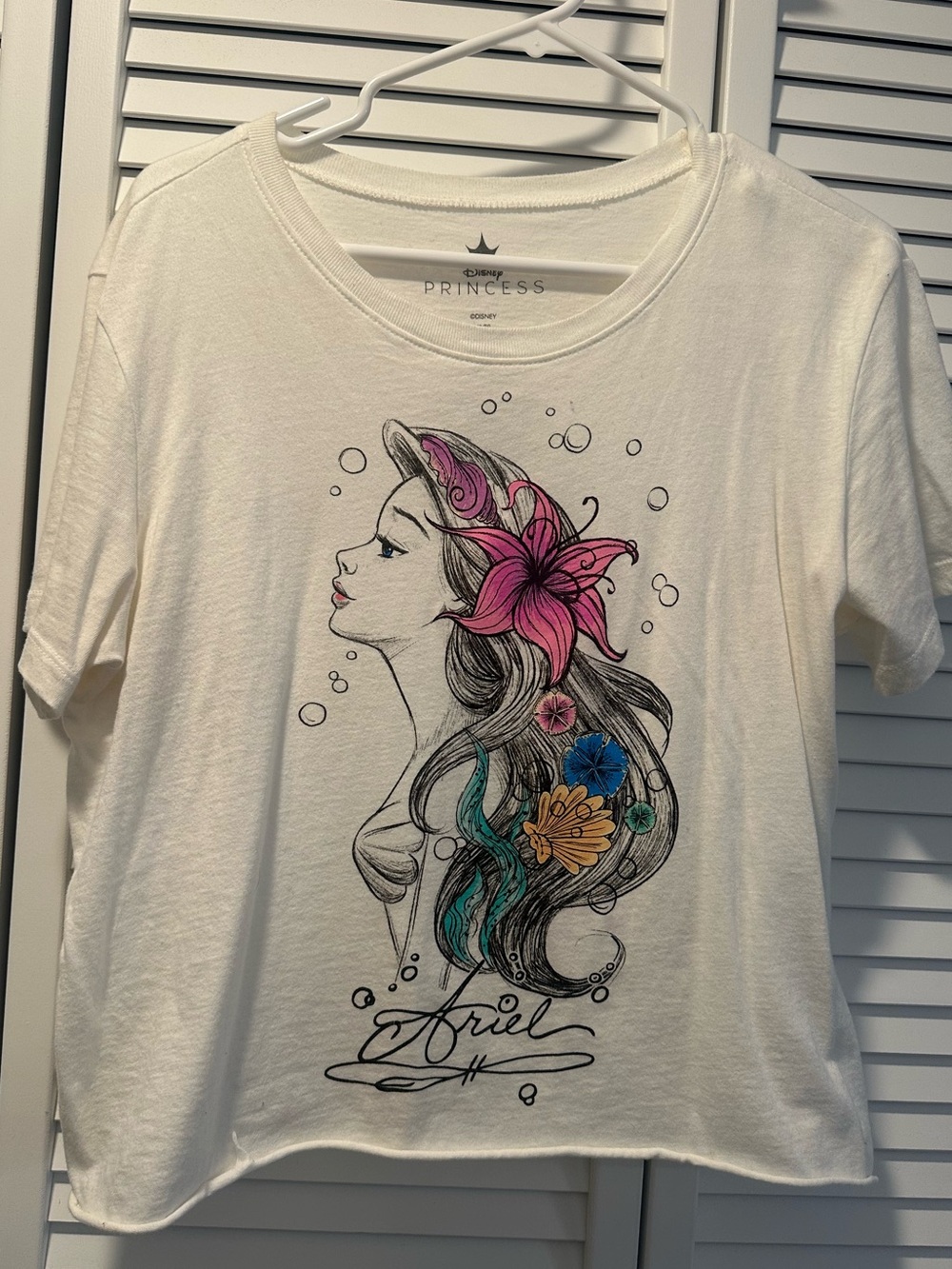 Women’s Disney Ariel Graphic Short Sleeve Crop Tee
